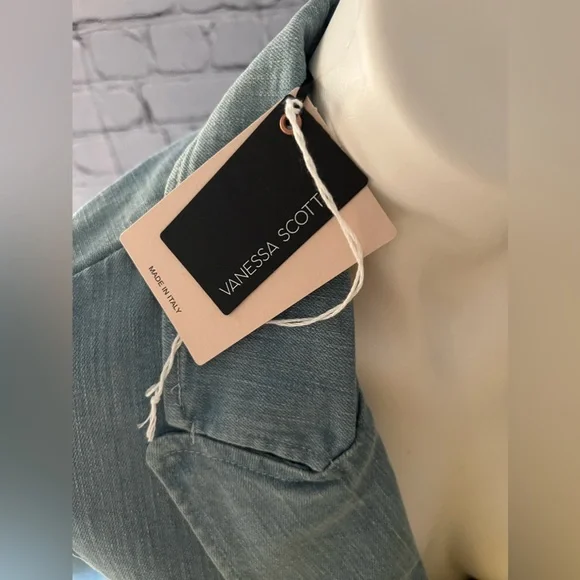 Venessa Scott Denim double breasted denim blazer